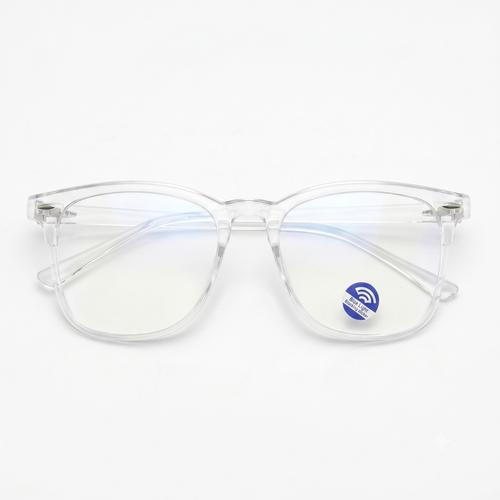 Modern Transparent Crystal Blue Cut Computer Glasses