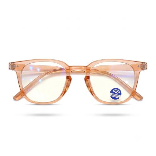 Modern Translucent Peach Blue Cut Computer Glasses